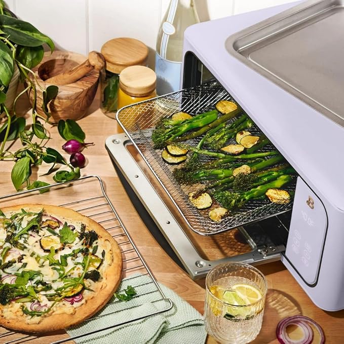 Beautiful by Drew Infrared Air Fry Toaster Oven 1800W with 9-Slice Capacity and Multi-Function Cooking (Lavander)