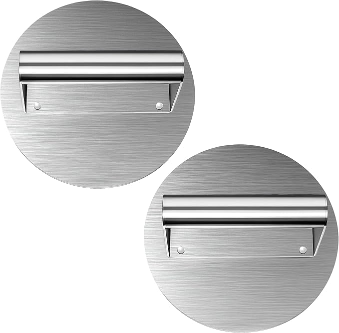 Smash Burger Press, 2 Pcs Food Grade Stainless Steel Hamburger Press Patty Maker with Less Effort, Thickened Plate for Easy Cleaning, Burger Smasher with All Stainless Steel Construction, 6.2 Inch