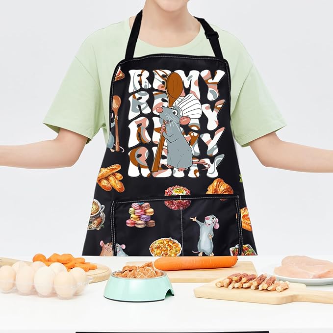 CMNIM Remy Rat Apron - Women's Rat Inspired Chef Apron with Pockets