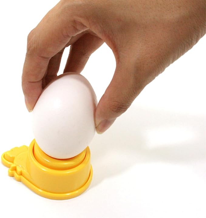 Seki Japan Egg Pierce, Egg Hole Puncher, Hard Boiled Egg Peeler, Egg Pricker to Get a Good Hard Boiled Egg, Kawaii Chikin Shape, Yellow