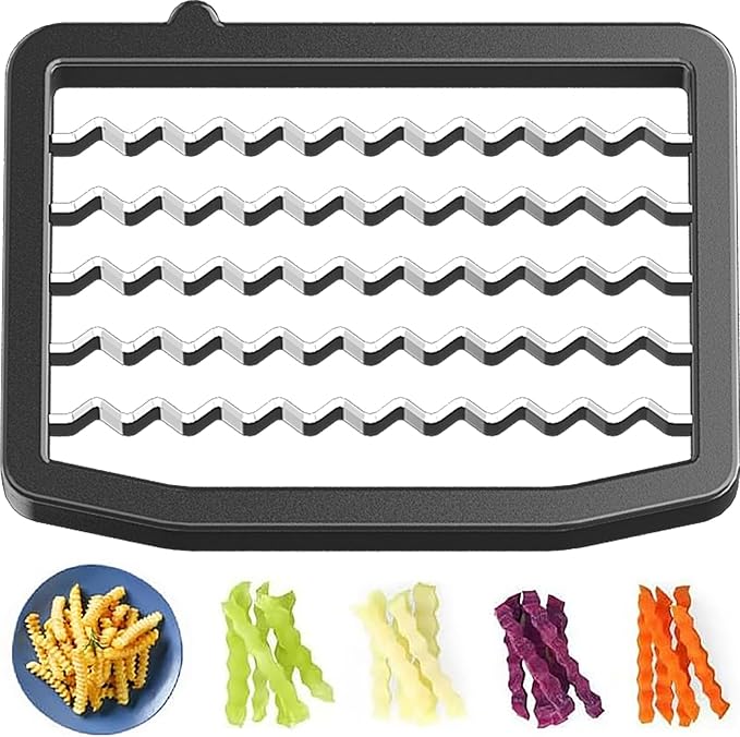 TERUISI Electric Vegetable Chopper Blade Accessory, Crinkle Potato Blade, Wavy Cutter for GJ817