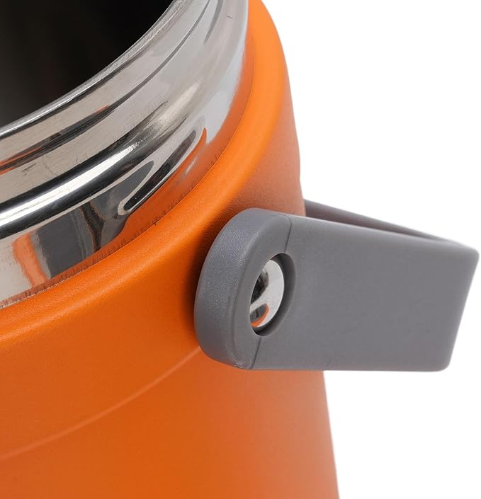 TOPINCN Thermal Cooker Pot Portable Stainless Steel 2L Thermal Cooking Pot with 3+1 Containers Mini Constant Temperature Heat Preservation Lifting Potfor Travel Camping Office (Orange)