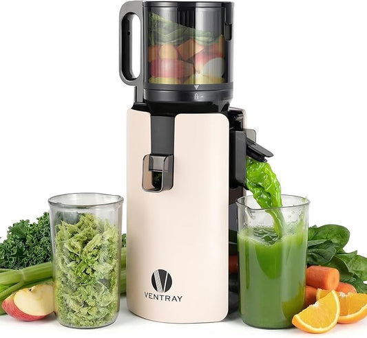 Juicer Machine with 4.7" Wide Feed Chute for Small Family, Professional Cold Press Juicer for Whole Vegetables & Fruits, Juice Extractor High Juice Yield, Easy to Clean