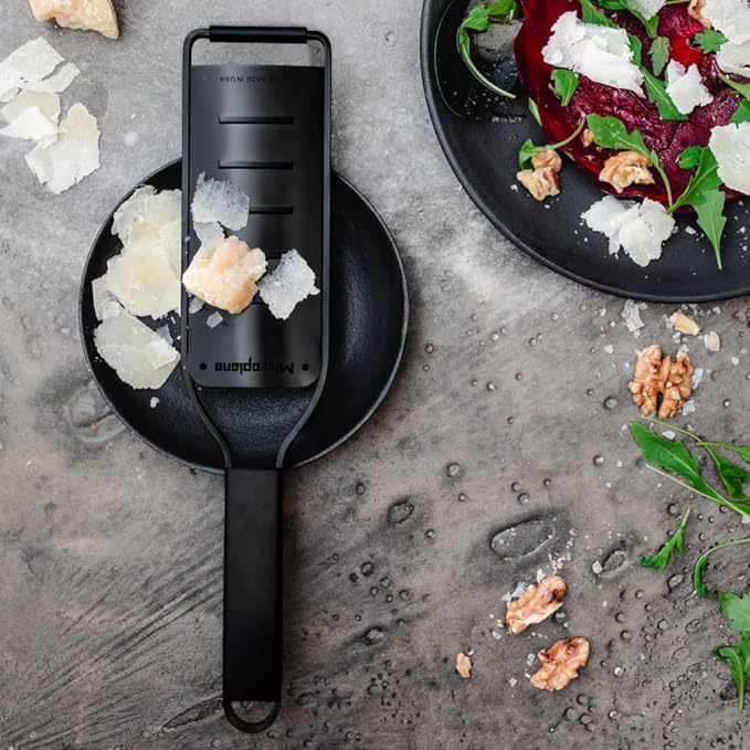 Microplane Kitchen Grater Large Shaver with a Stainless-Steel Blade - Made in USA, for parmesan, chocolate, truffles & Butter Flakes from the Black Sheep Series