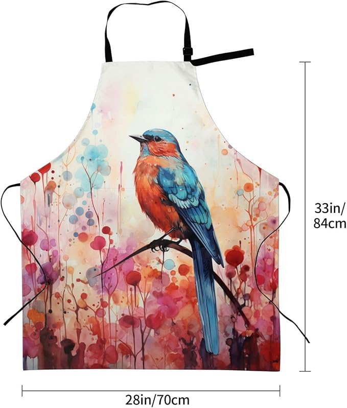 Apron with Pockets Aprons for Women Men Kitchen Chef Apron for Cooking Gardening Server Waitress Painting