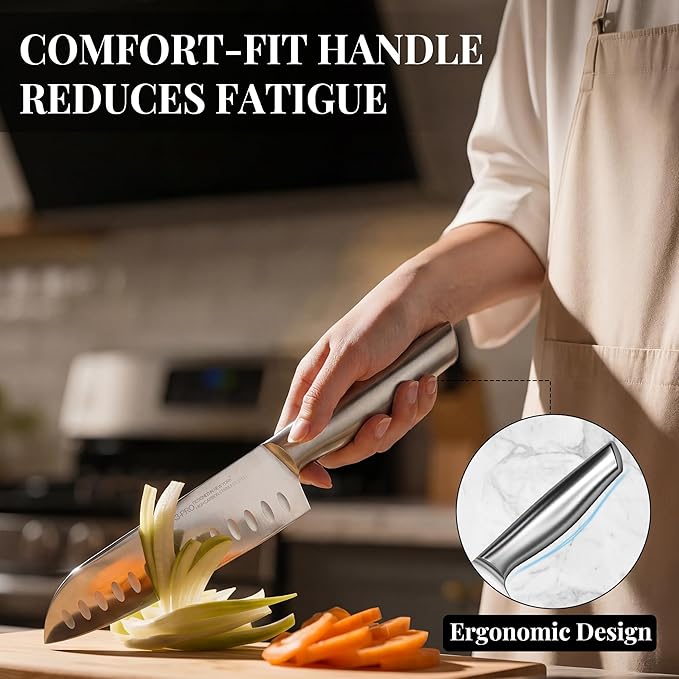 Knife Set Premium, Kitchen Knife Block Set 14 Pcs Japanese High Carbon Stainless Steel Enduring Razor Sharp, Black Chef Knives Set with Built-in Sharpener and Acacia Wood Block for Kitchen