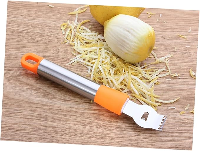 Stainless Steel Lemon Zester and Grater Hanging Random for Peeling Grating Citrus Chocolate Slicing and Home Cooking Essentials