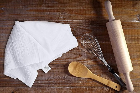 SIMPLI-MAGIC Flour Sack Kitchen Towels 24"x24" (12 Pack) – 100% Cotton, Lint-Free, High Absorbent Tea Towels – Perfect for Dish, Baking, Crafting