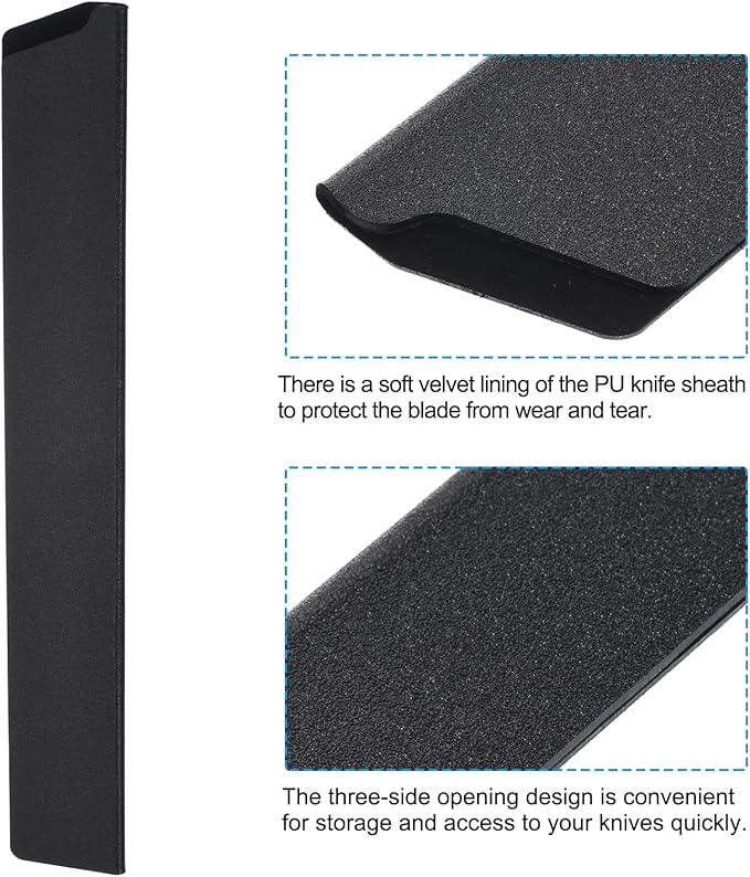 PATIKIL ABS Knife Cover Sleeves for 14" Kitchen Knife, Knives Edge Guard Blade Protector Universal Knife Sheath for Home Kitchen, Black
