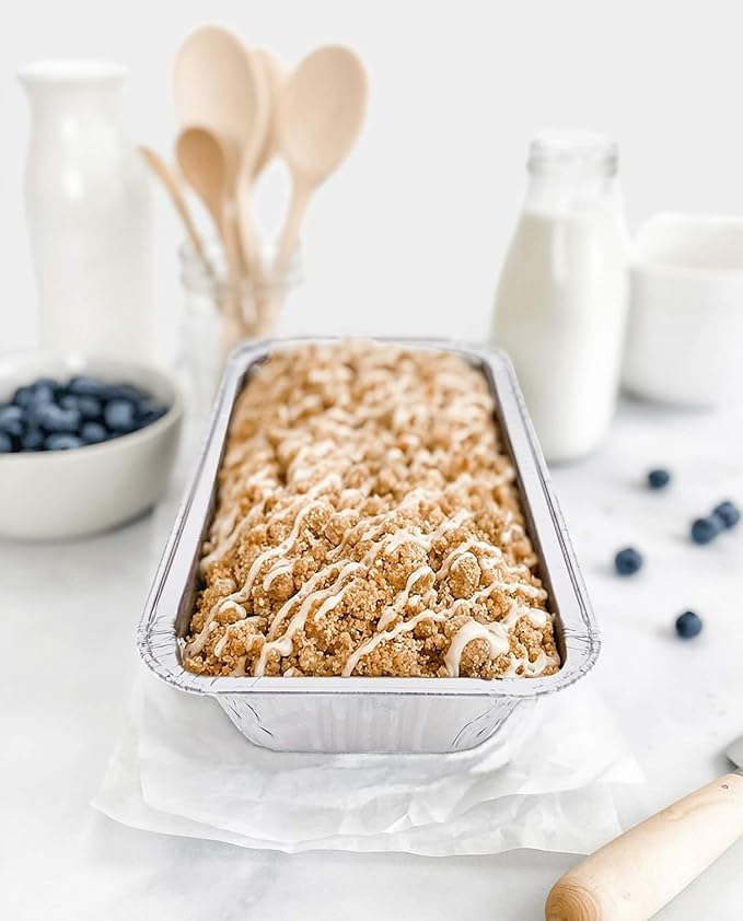 Disposable Loaf Pans With Lids Bakeware Set, 2lb, 30 Pack, 8.5x4.5 Heavy Duty Aluminum Foil Bread pan, Perfect for Bakery & Homemade Bread