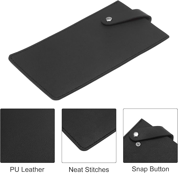 PATIKIL PU Leather Knife Meat Cleaver Sheath, Waterproof Chef Knife Guards Wide Knife Protector Cleaver Cover for Home Kitchen, Black