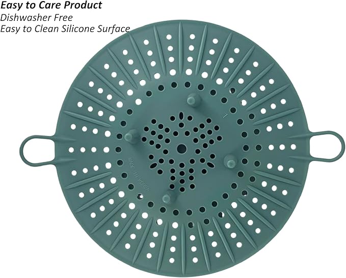 Korean Made Silicone Steamer Basket 10' Size, Silicone Steamer Insert for Pot Flexible Design (Mint)