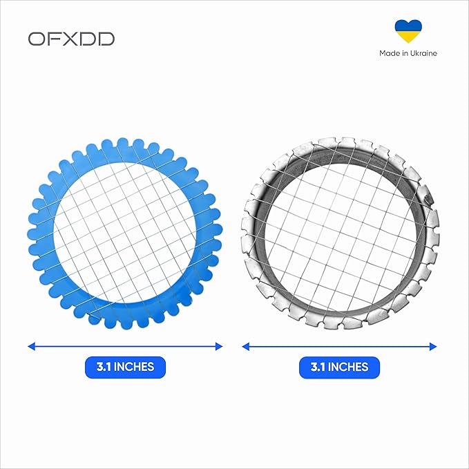 Egg Dicer for Hard Boiled Eggs - Egg Salad Chopper Grid, Manual - Potato, Carrot & Egg Cutter Plastic & Metal - Wire Grid for Salads, Sandwiches and Appetizers, Set of 2