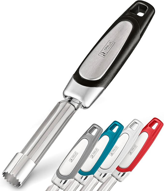 Orblue Premium Apple Corer Tool - Durable Stainless Steel Fruit Core Extractor Tool - Apple Corer Remover, Black