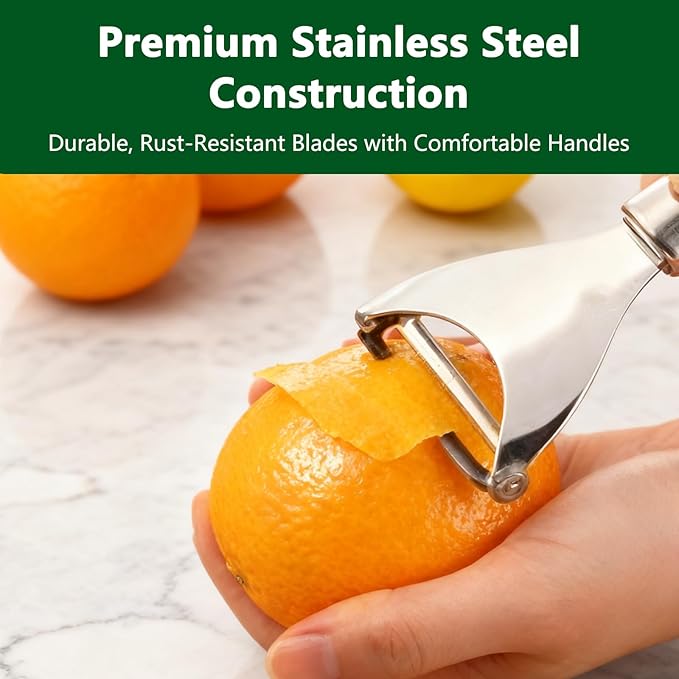 2 Pcs Lemon Peeler and Citrus Zester Tool for Cocktails and Kitchen Use Multifunctional Orange Twist Slicer with Channel Knife Bar Lemonade Stand Accessory Lime Peeling