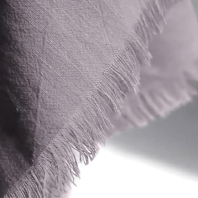 Handmade Cloth Napkins 100% Cotton Napkins with Fringe，Delicate Handmade Cloth Napkins for Dinners, Parties, Weddings and More，18 x 18 Inch Set of 6 - Lavender