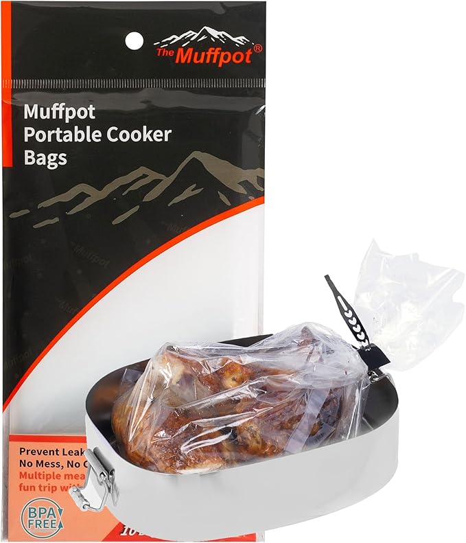 Portable Cooker Bags 7"X 10.5". Compatible with All Exhaust Food Warmer.Heat resistant, food- grade, BPA free. Also Suitable for Electric Lunch Food Heater (10 bags/pk)