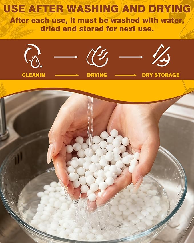 PLANTIONAL Pie Weights - 1.5 LB Ceramic Stoneware Beans in Wheat Straw Container for Blind Baking Pastry Crusts (Green)