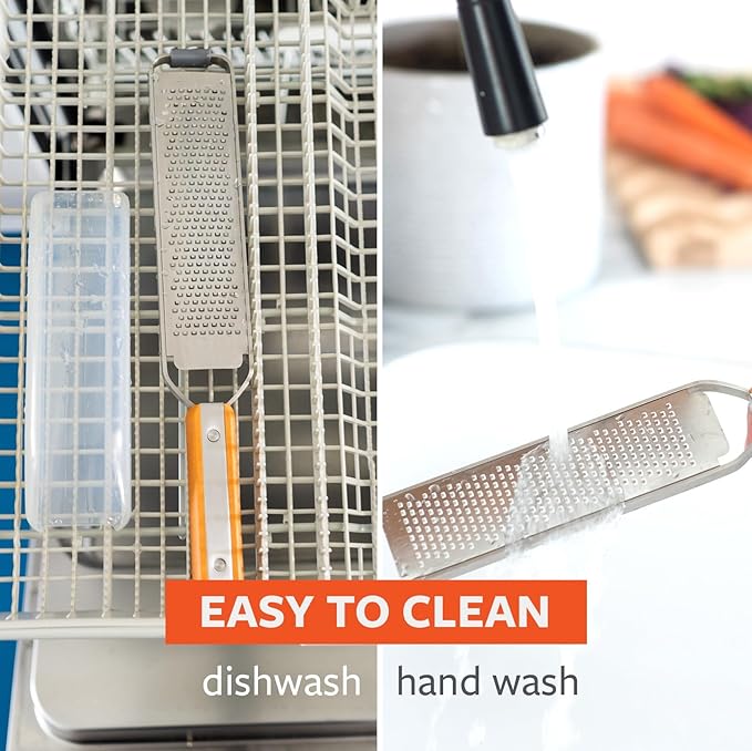 Full Circle Simply the Zest, Fine Grater and Zester with Innovative Food Catcher, High Performance Zesting – Perfect for Parmesan, Garlic, Lemon, Fruit, Chocolate and Ginger, Dishwasher Safe