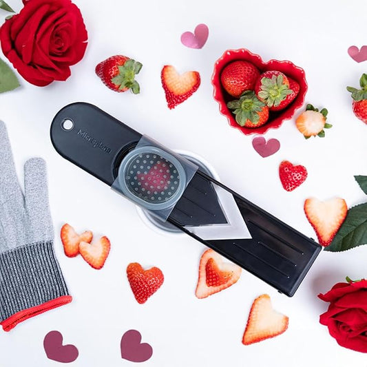 Microplane Mini Mandoline Slicer - Compact Slicer for Strawberries and Mushrooms