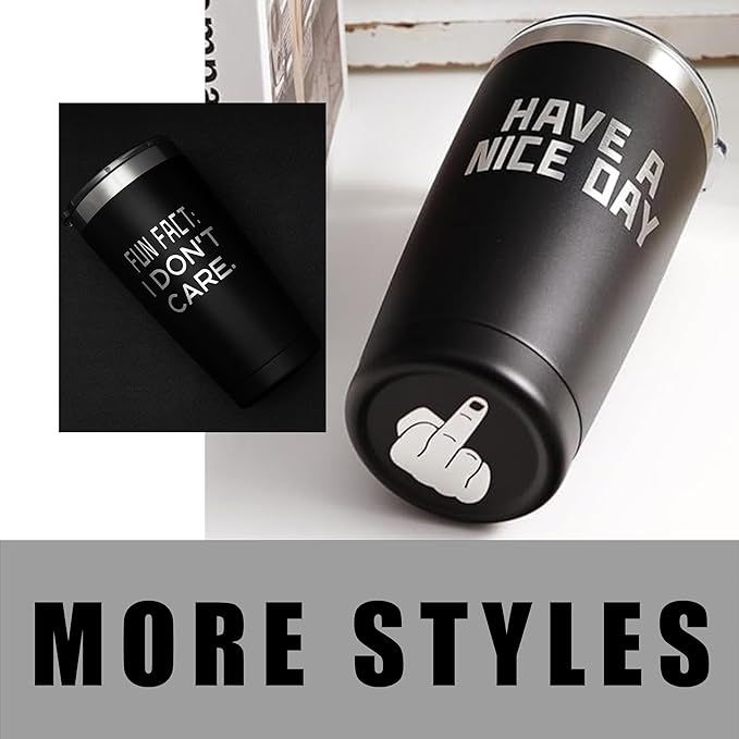 ARIABLE Funny Gifts for Men - You Are Still Talking - Sarcastic Gift for Boss Coworkers Friend - Office Gifts for Men Sarcasm Birthday Present Ideas, 20 Oz Engraved Tumbler, Black