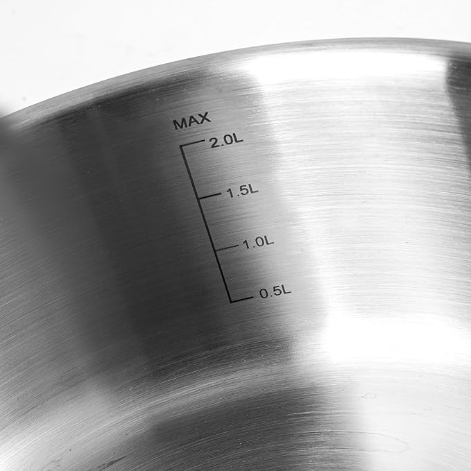 Rokasala Saucepan Set with Lids,3-Ply Stainless Steel Cookware 1.5QT,3QT and 5QT,Professional Grade Cookware,Induction Compatible