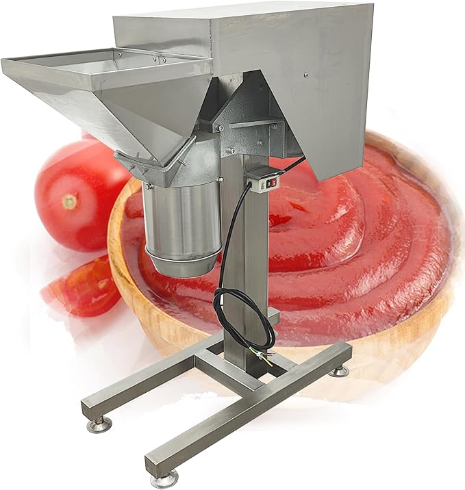 HayWHNKN Fruit and Vegetable Crushing Machine Vertical Stainless Steel Food Processor Chopper Fruit Crusher Shredder Electric Garlic Potato Mashing Equipment for Purees Dips and Sauces 220V No Plug