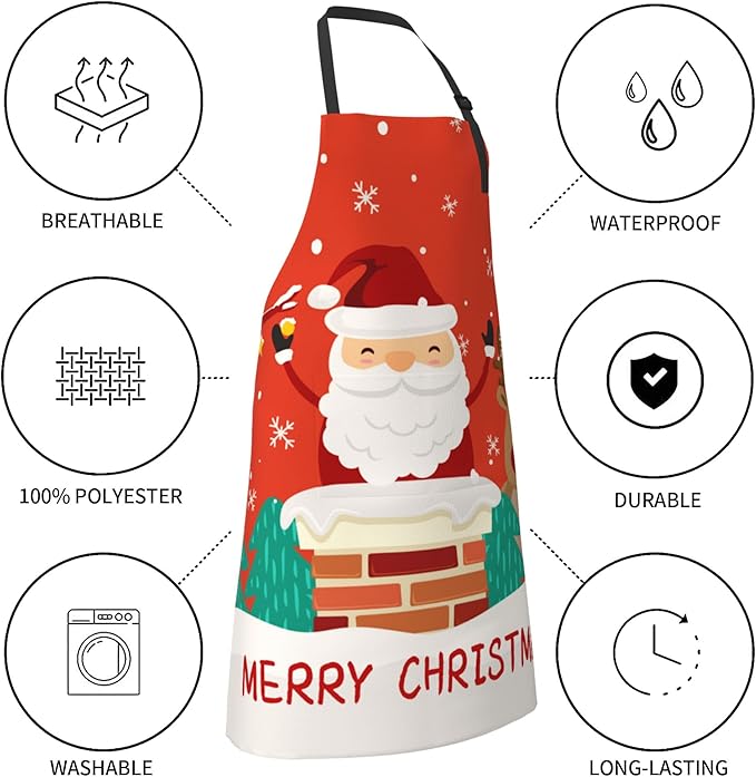 Apron with Pockets Aprons for Women Men Kitchen Chef Apron for Cooking Gardening Server Waitress Painting