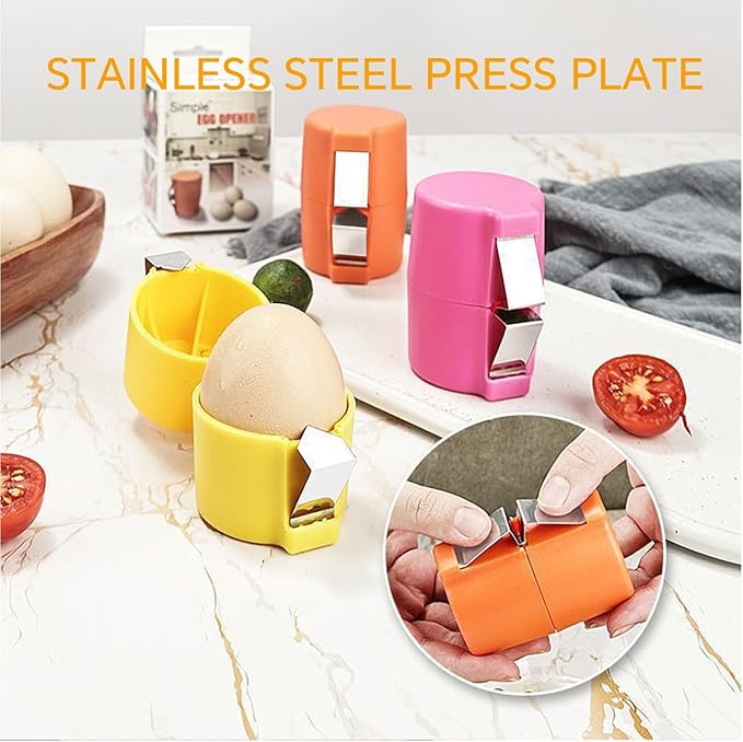 3 PCS Egg Shell Opener, Egg Peeler Tool Handheld Egg Topper Cutter Tool Easy Egg Cracker Tool Egg Slicer for Raw Eggs Kitchen Gadgets for Cooking and Baking