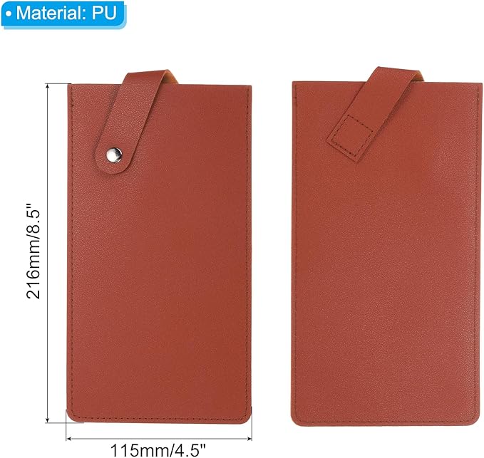 PATIKIL PU Leather Knife Meat Cleaver Sheath, Waterproof Chef Knife Guards Wide Knife Protector Cleaver Cover for Home Kitchen, Light Orange
