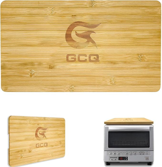 GCQ Bamboo Cutting Board designed for Panasonic NB-G110P FlashXpress Toaster Oven, With Heat Resistant Non-Skid Silicone Feet, Creates Extra Storage Space, Protects Cabinets& Countertop