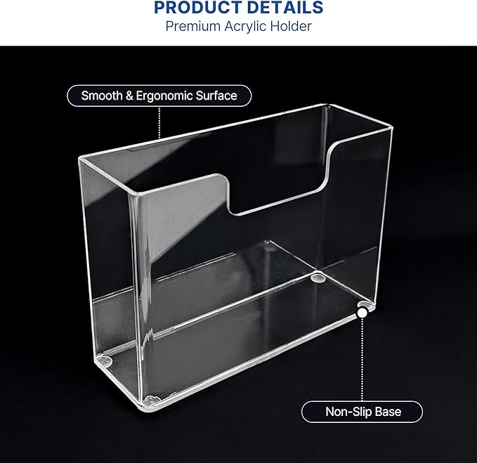 Acrylic Napkin Holder for Table – Clear Square Dispenser for Paper Napkins, Modern Square Paper Napkin Holders for Kitchen, Table Napkin Holder for Home, Hotel, Restaurant