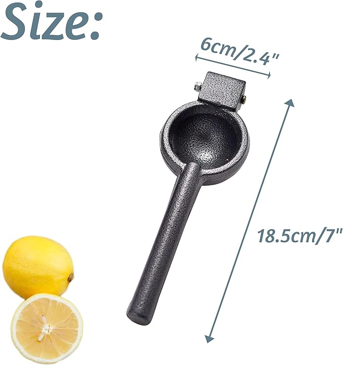 ARC, J-002 Cast Iron Lemon Lime Squeezer, Heavy Duty juicer hand press, Fresh citrus juicer press, Great for Juicing Oranges, Pomegranate, Lemons & Limes (2.4")