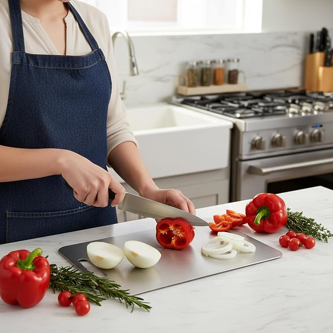 Titanium Cutting Boards for Kitchen,Individual Sizes,Easy to clean, Double Sided Food-Safe Chopping Board for Meat, Vegetable, Fruit (13.4x9.1 inch)