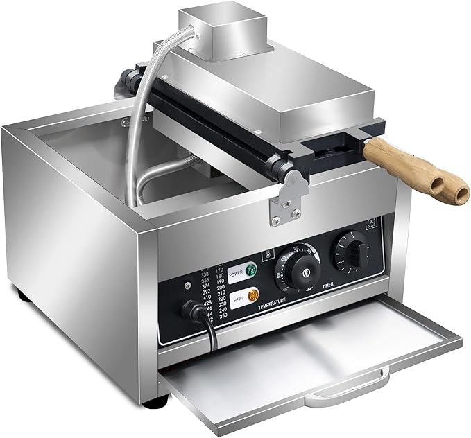Commercial Waffle Skewer Maker1500W 3-Grid Nonstick Waffle Balls Maker Iron Ball Waffle Stainless Steel Belgium Waffle Ball Stick Maker for Restaurant, Snack Bar, Street Stall