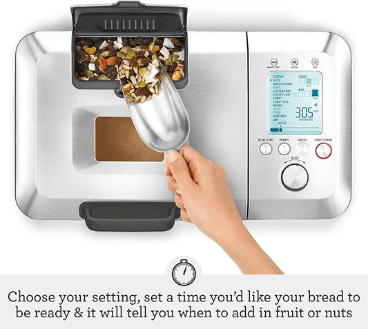 Breville BBM800XL Custom Loaf Bread Maker Machine, Brushed Stainless Steel