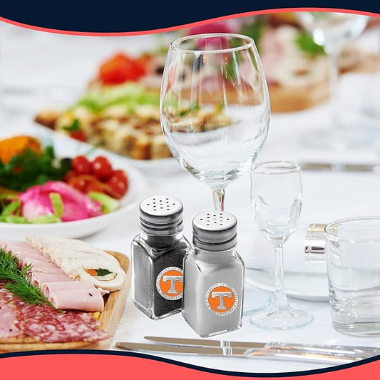 Heritage Pewter University of Tennessee Salt and Pepper Shaker Set of 2 Bottles | Expertly Crafted Pewter Glass