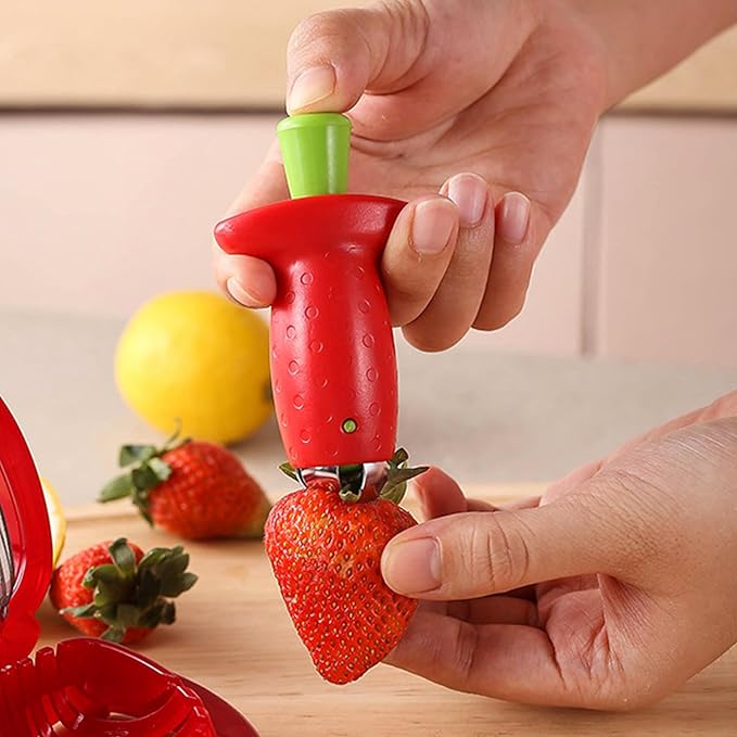 Strawberry Huller Stem Remover, Strawberry Corer Huller, Fruit Corer Tool, Kitchen Gadgets (3)