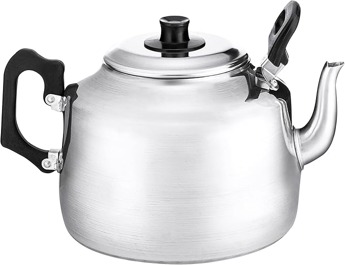 TP24 Catering Aluminium Teapot 8 Pints/4.5 Litres, Silver
