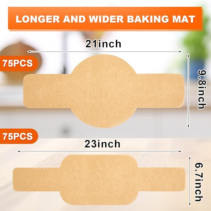 Marspark 150 Pcs Parchment Paper for Sourdough Baking, Bread Sling - Dutch Oven Liner, Pre-Cut Parchment Baking Supplies for Easy Dough Transfer (Round and Oval)