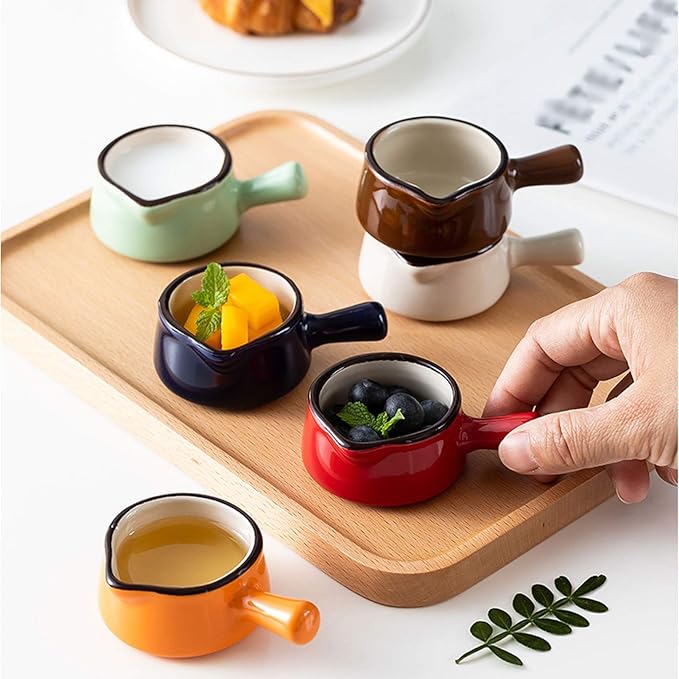 Gravy Boat Simple Small Milk Cup With Handle Household Ceramic Pointed Small Milk Jug Coffee Pour Milk Cup Mini Milk Jug Suitable for Fruit Honey Seasoning Snacks Gravy Sauce Boat (Color : Green)