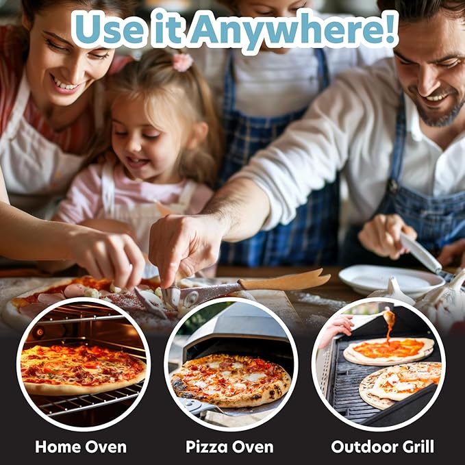 CucinaPro Pizza Stone for Oven, Grill BBQ- Extra Thick 5/8" Cordierite Rectangular Baking Stone for Better Holiday Cooking- 16" x 14" Pan- Holds High Temp For Crispy Crust- Kitchen Essential Xmas Gift