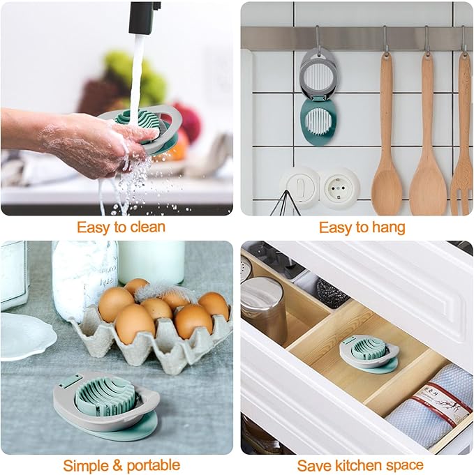 3 Pack Egg Slicer for Hard Boiled Egg, Dokpod Egg Cutter for Hard Boiled Eggs, Stainless Steel Wire Egg Slicers, Egg Salad Maker, Boiled Egg Slicers, Boiled Egg Cutter