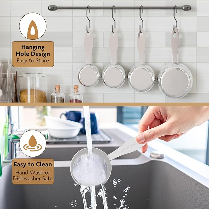 1PCS 1/3Cup(79ml) Stainless Steel Measuring Cup, Heavy-duty Single Metal Scoop for Wet and Dry Ingredients, Great Kitchen Gadgets for Cooking