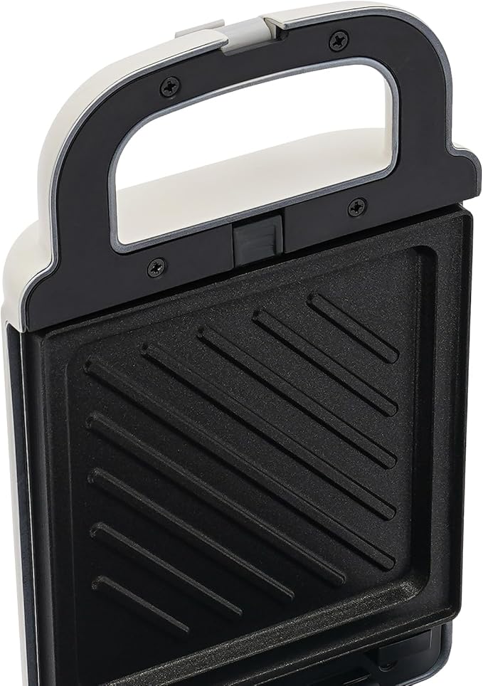 Electric Portable Sandwich Maker, Waffle Breakfast Machine & Panini Presses, Perfect for Cooking Grilled Cheese, Tuna Melts, Burgers, Steaks and Snacks (White)