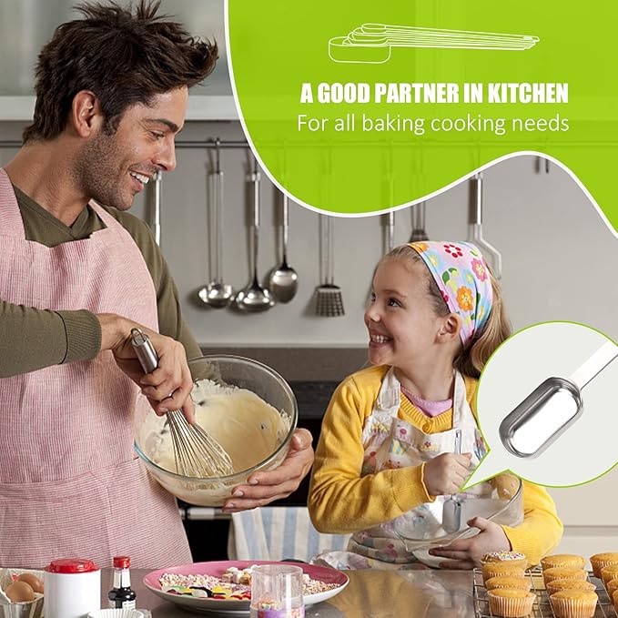 5PCS 1tsp (1/3tbsp, 5ml) Single Measuring Spoon, Stainless Steel Long Handle Individual Teaspoons Only