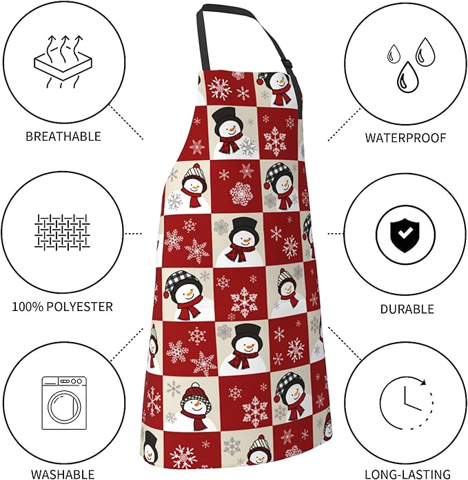 Apron with Pockets Aprons for Women Men Kitchen Chef Apron for Cooking Gardening Server Waitress Painting