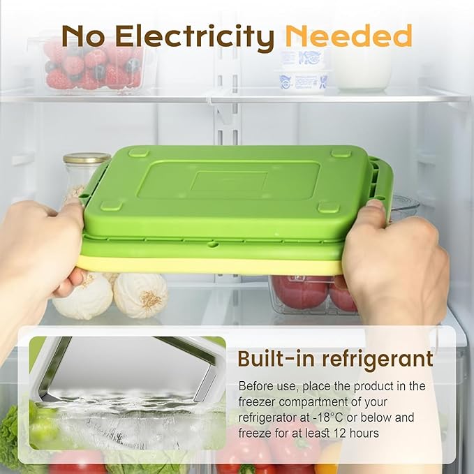 Rolled Ice Cream Maker Kit, Instant Freezy Ice Cream Roller Tray with 2 Scrapers and a Cute Bowl, DIY at Home Suitable For Families and Parties (white)