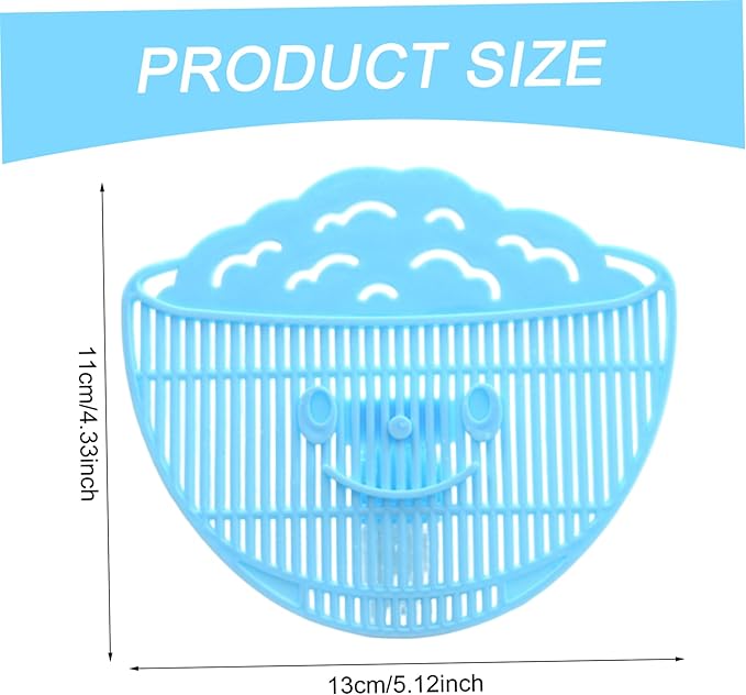 Food Strainers, Clip on Strainer 4x5 Inch Food Grade PP "Rice in Bowl" Clip on Strainer for Pots with Smiling Expression for Rice/Noodle/Fruit/Vegetable Washing