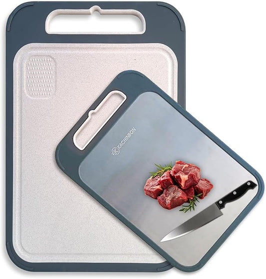 18" x 12" Cutting Board for Kitchen, Double Sided Cutting Board, Stainless Steel Chopping Board - Durable, Scratch Resistant, Non-Slip & Easy to Clean Chopping Board for Vegetables, Fruits, Meat